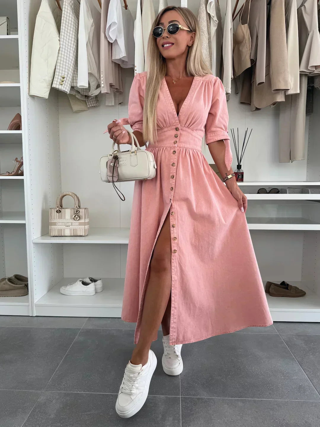 Ivy™ Elegant denim dress – Amelia Carolina
