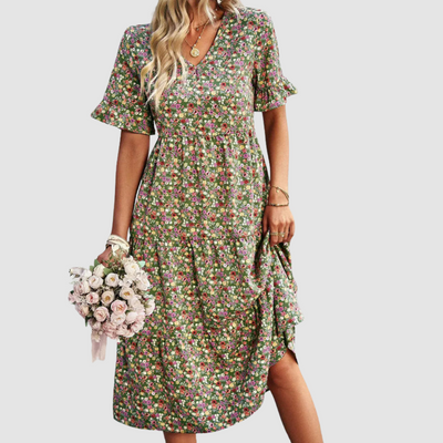 Thalia™ V-Neck Floral Dress