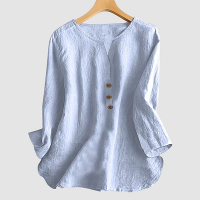 Melisa™ Casual Cotton & Linen Blouse