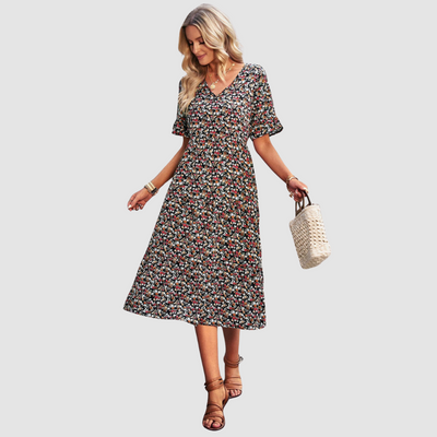 Thalia™ V-Neck Floral Dress