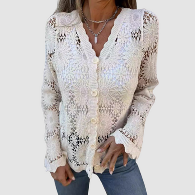 Laurelle™ Lace V-Neck Cardigan