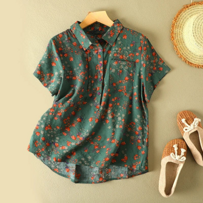 Olive™ Vintage Floral Summer Shirt