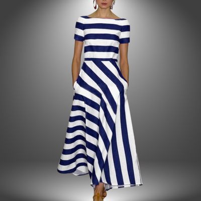 Elisa™ Handcrafted Striped Long Dress