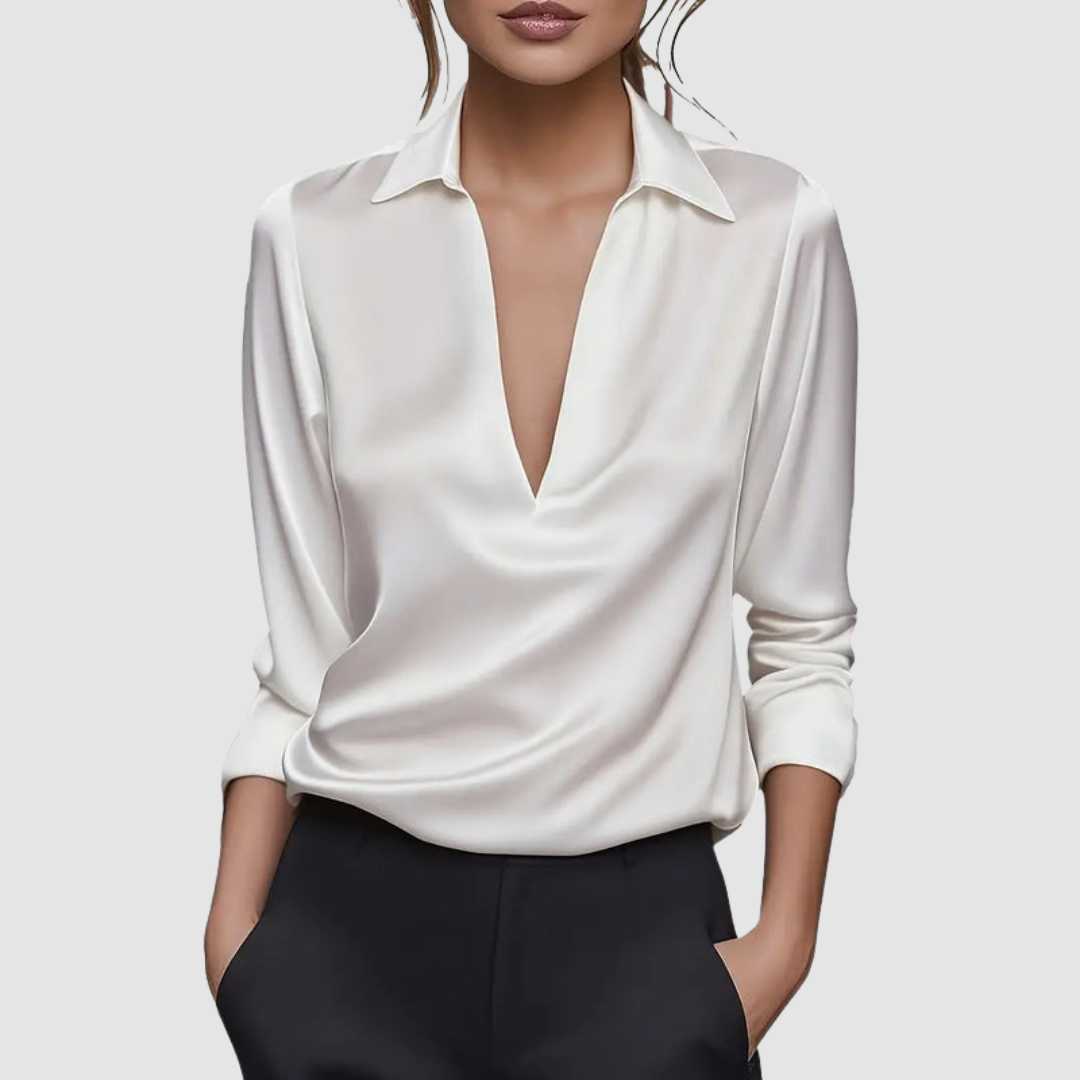 Astrid™ Elegant Satin Blouse