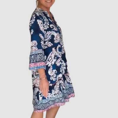 Vivian™ V-Neck Floral Print Dress