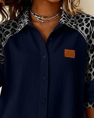 Jordana | Bold Leopard Print Button-Down Shirt