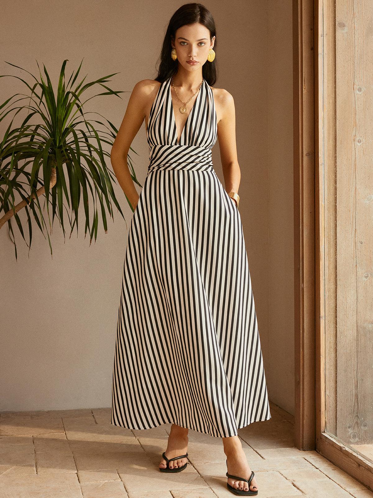 Tyla™ Striped Backless Dress