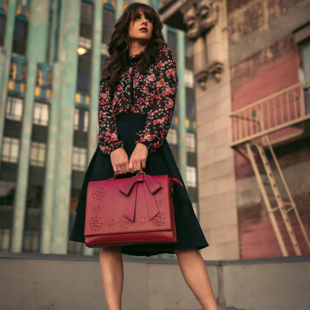 BERNADETTE™ | SHOULDER BACKPACK WITH BOWS