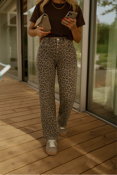 NADINE™ | THE LEOPARD FLARED PANTS