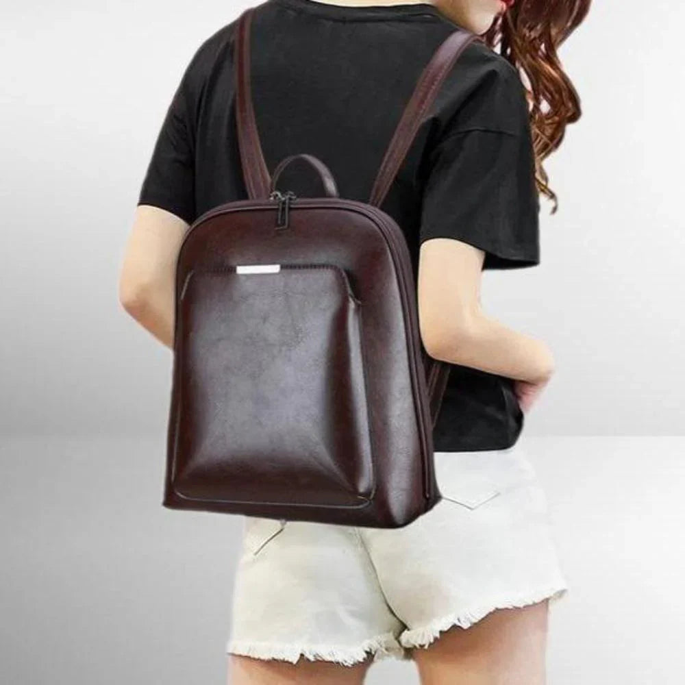 SASKIA™ | CLASSIC BACKPACK WITH DOUBLE ZIP OPENING