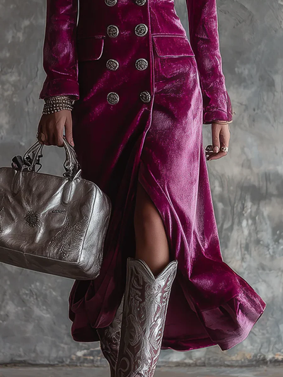 Vera | Velvet Blazer Maxi Dress