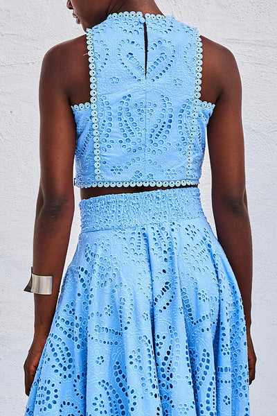 Larissa™ Embroidered Top & High-Waist Maxi Skirt Set